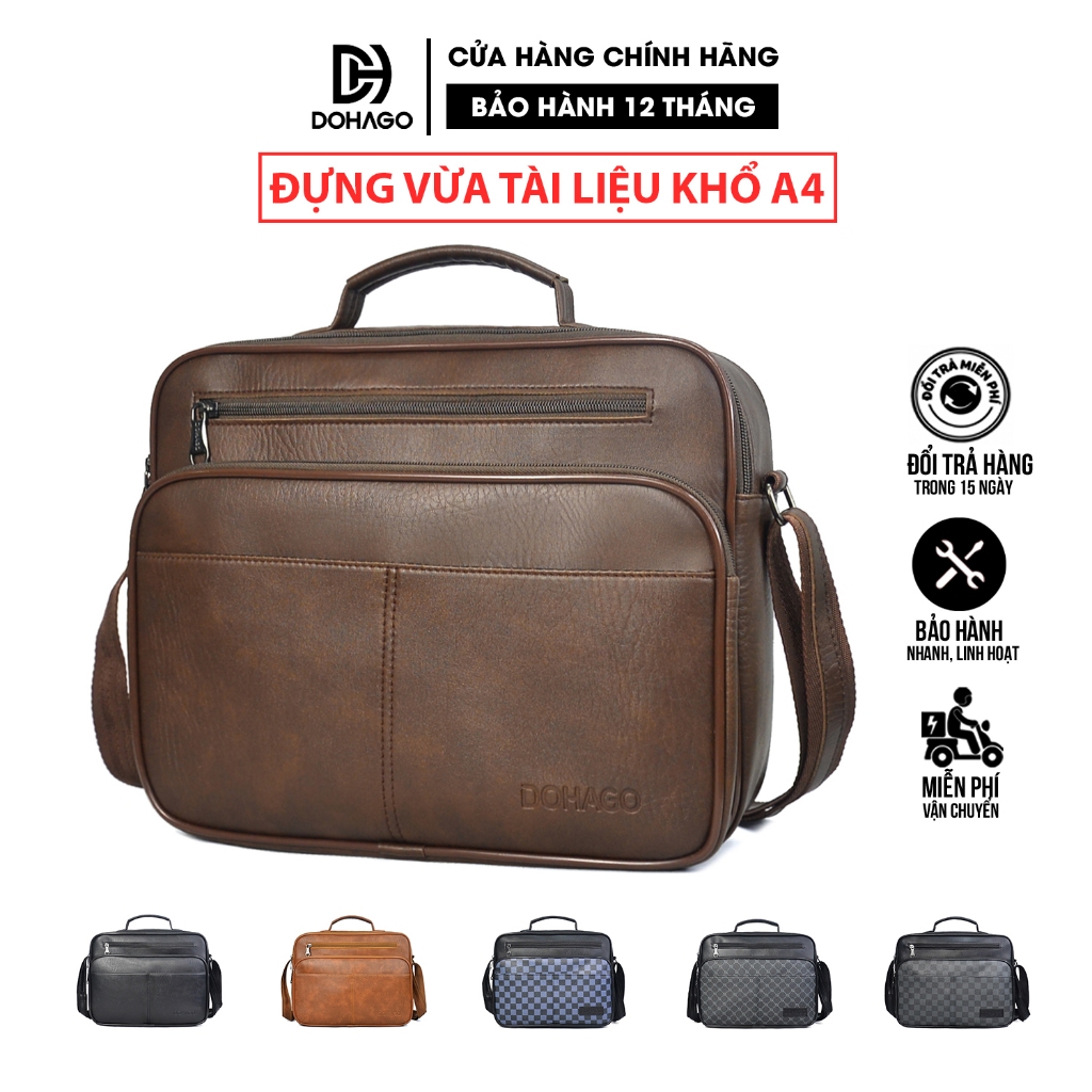 Túi Đeo Chéo Da DOHAGO Thiết Kế Đựng Vừa Tài Liệu Khổ Giấy A4 - TDC14
