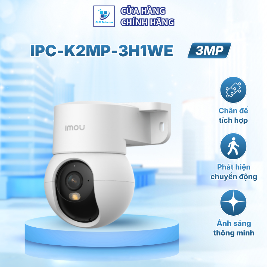 Camera IMOU trong nhà K2MP-3H1WE  Ranger Mini tích hợp chân đế gắn tường, quan sát ban đêm thông min