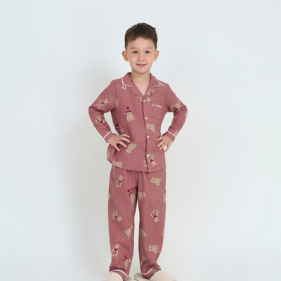 Bộ piijama dài tay, chất liệu kate họa tiết đặc trưng NOEL cho bé SDK011W12