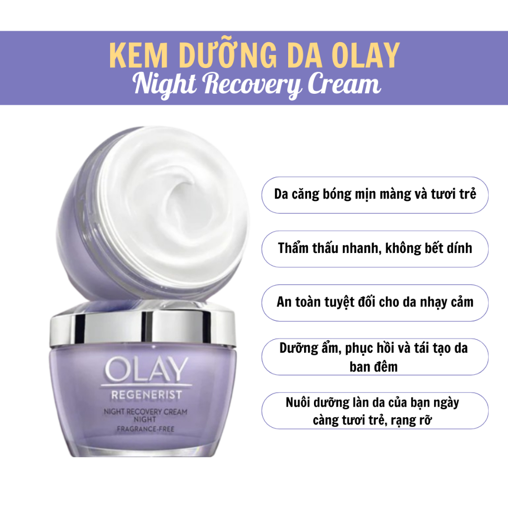 Kem Dưỡng Olay Regenerist Retinol 24 48g Mờ Nếp Nhăn & Thúc Đẩy Tái Tạo Da Của Mỹ - Tony US Mart