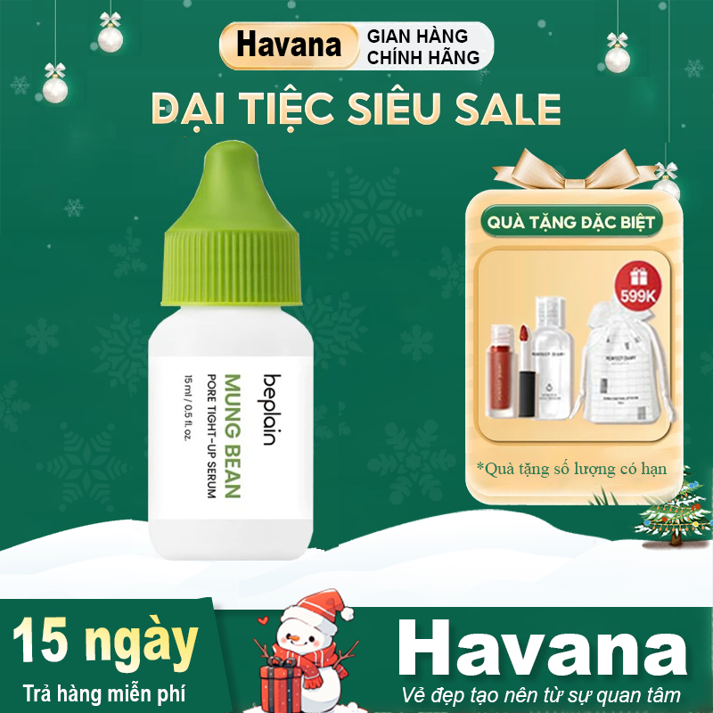 [MICHICI Skin] Tinh Chất Beplain Mung Bean Pore Tight Up Serum Beplain Đậu Xanh Cấp Ẩm Cho Da 15ml