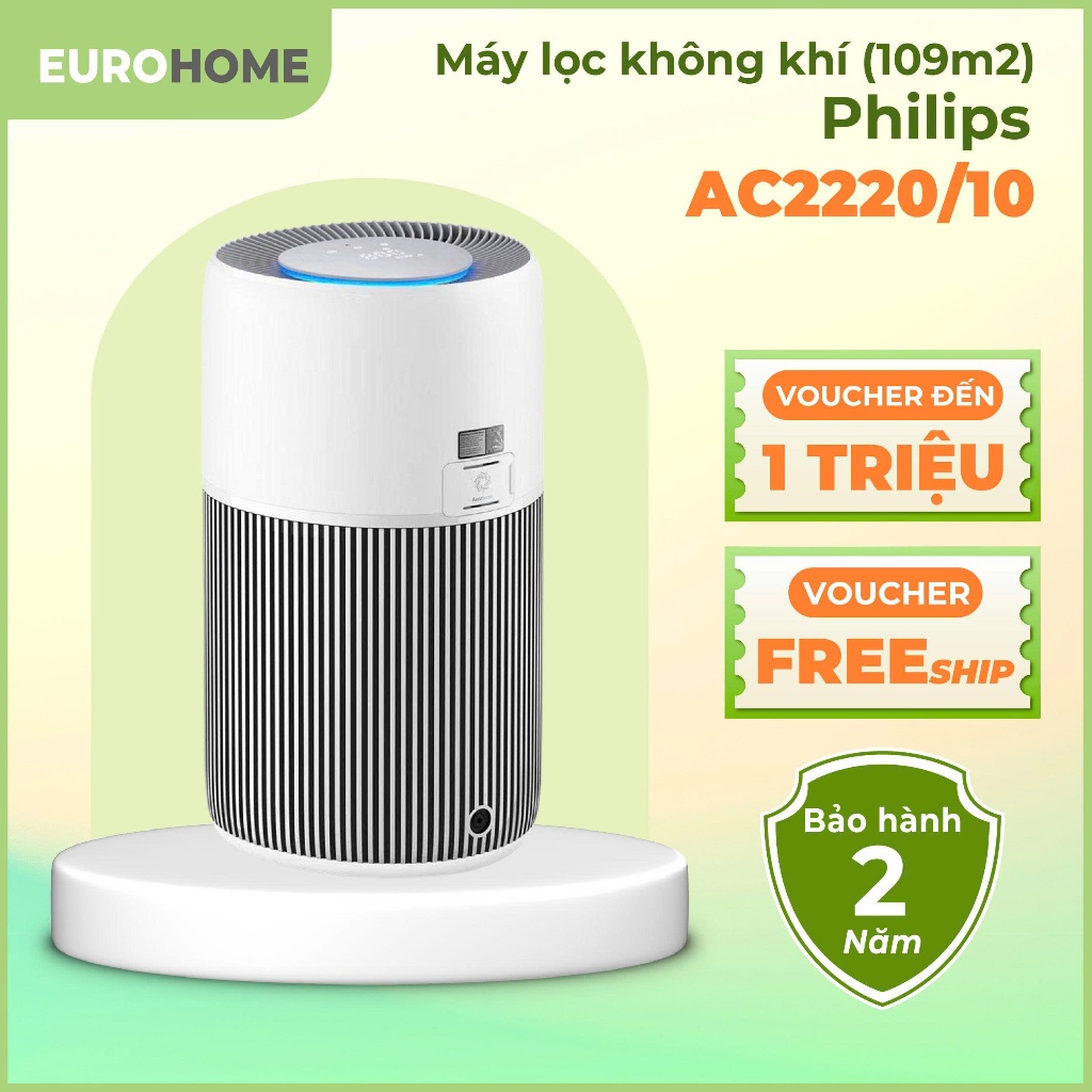 Máy Lọc Không Khí Philips AC2220/10, Công Suất 28W, Phạm Vi Lọc 109m², Bảo Hành 2 Năm Chính Hãng