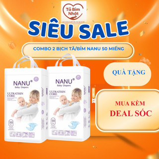  Bỉm Nanu Mẫu Mới Rẻ,Mỏng,Thấm Hút Tốt,Tã Quần 50 Miếng Đủ Size Tã Dán Quần Từ S Đến 3XL 