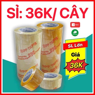   XẢ KHO  Băng Keo Băng Dính Trong Đục 4.8cm - 200Yard  1.8kg cây 6 Cuộn  Băng Keo 100Y 200Y Dán Thùng,Đóng Gói 