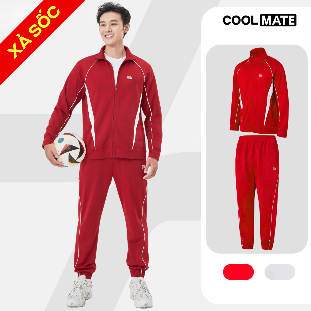 [SALE TẾT]Set đồ thể thao Teamwear Flexline Active Gồm Áo khoác và Quần jogger nhanh khô, thấm hút t