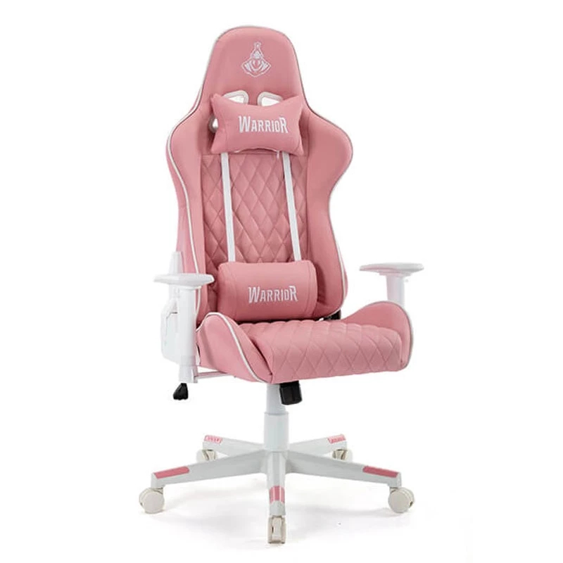 Ghế gaming Hồng Warrior WGC206 Raider Series - Hàng chính hãng ( Bản Không Logo)