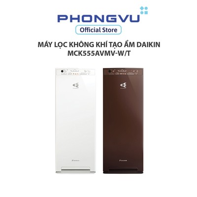 Máy lọc không khí tạo ẩm Daikin MCK555AVMV-W/T - Lọc bụi mịn, Bù ẩm, Bảo vệ hô hấp, Phù hợp > 41m² - Bảo hành 12 tháng