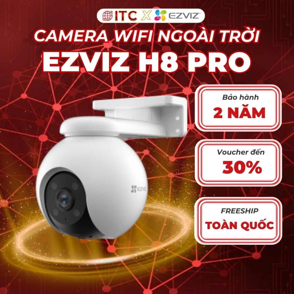 Camera Wifi ngoài trời Ezviz H8 Pro 3K 5MP: Quay 360 độ, gọi video call cực chất