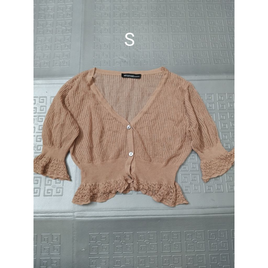 Áo len móc, áo len lưới vintage 2hand