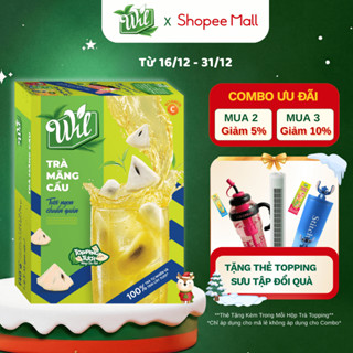   TẶNG THẺ TOPPING  Trà mãng cầu Wil trà hòa tan topping mãng cầu tươi hottrend chuẩn quán hộp 5 set 