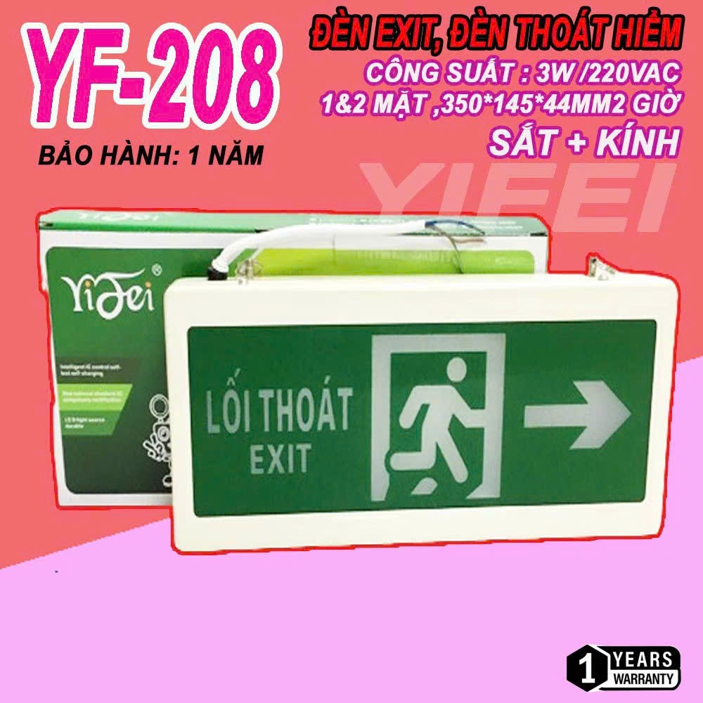 Đèn Exit 2 mặt có chữ lối thoát đèn thoát hiểm