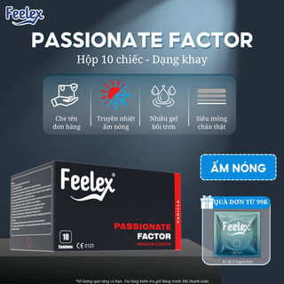  Bao cao su Feelex Passionate Factor truyền nhiệt siêu mỏng cảm giác chân thật hộp 10 bcs 