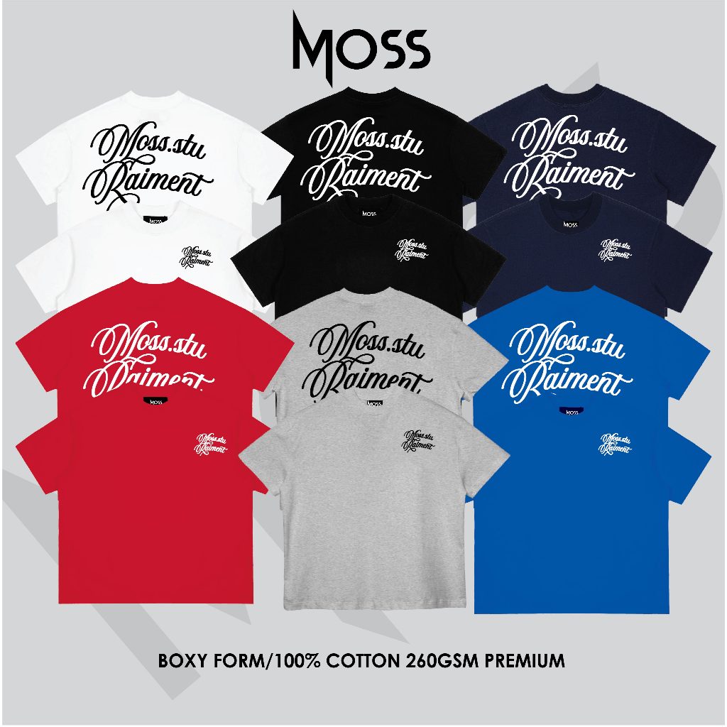 ÁO THUN BOXY 260GSM - "MOSS RAIMENT IN PHỒNG LOGO ·" -  BOXY FORM - CHẤT COTTON 100% 260GSM PREMIUM 