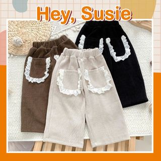  Quần Nhung Tăm Túi Ren Cho Bé Gái Size 9-25kg Hey Susie Q852 