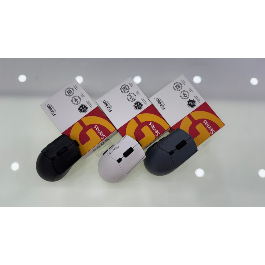 Chuột Fuhlen B09S Wireless (Silent, DPI 4000, Black/ White/ Grey)