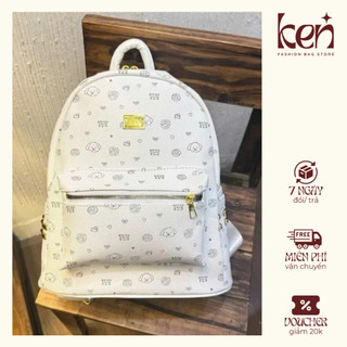 Balo da PU size 40 họa tiết chó mèo form lớn đựng laptop, đi học đi chơi BL3 - Ken túi xinh