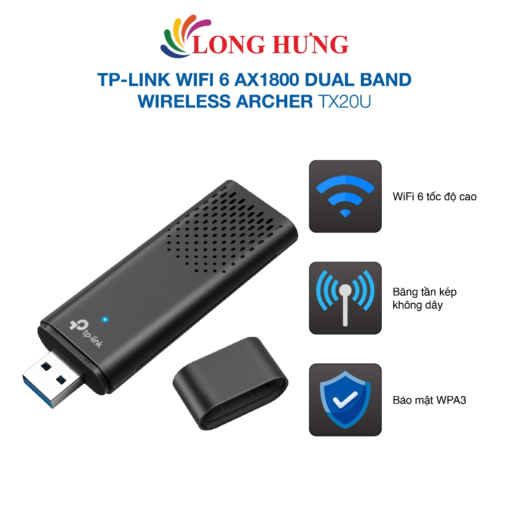 USB Wifi TP-Link Wifi 6 AX1800 Dual Band Wireless Archer TX20U - Hàng chính hãng