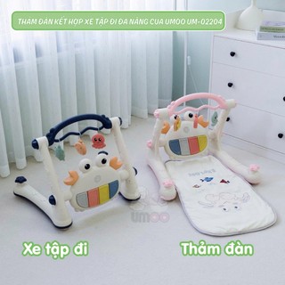 Thảm Đàn Cua Umoo UM 02204 4in1 – Thảm Nhạc Cho Bé Sơ Sinh, Xe Tập Đi, Bàn Ăn Dặm Đa Năng