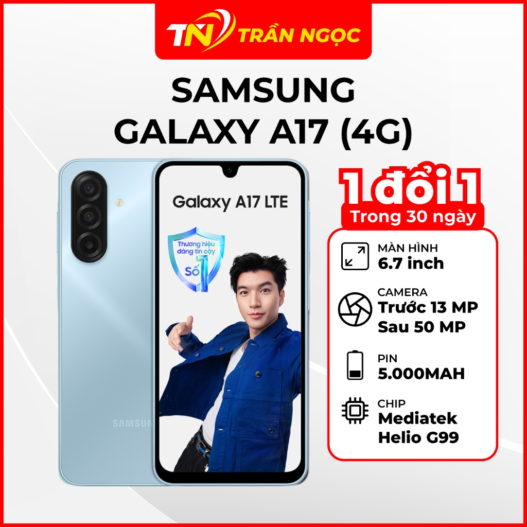Điện thoại Samsung Galaxy A17 (4G) 8GB 128GB Chính hãng