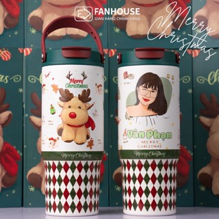  Ly nước giữ nhiệt Lucky inox 316 tráng sứ cao cấp 700ml Fan House bình nước giữ nhiệt 18h lọc trà 