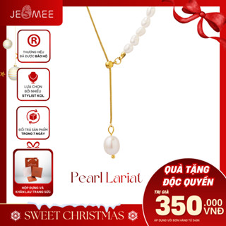  Vòng cổ cho nữ thiết kế viên ngọc thô Pearl Lariat JESMEE sang trọng - N25004 