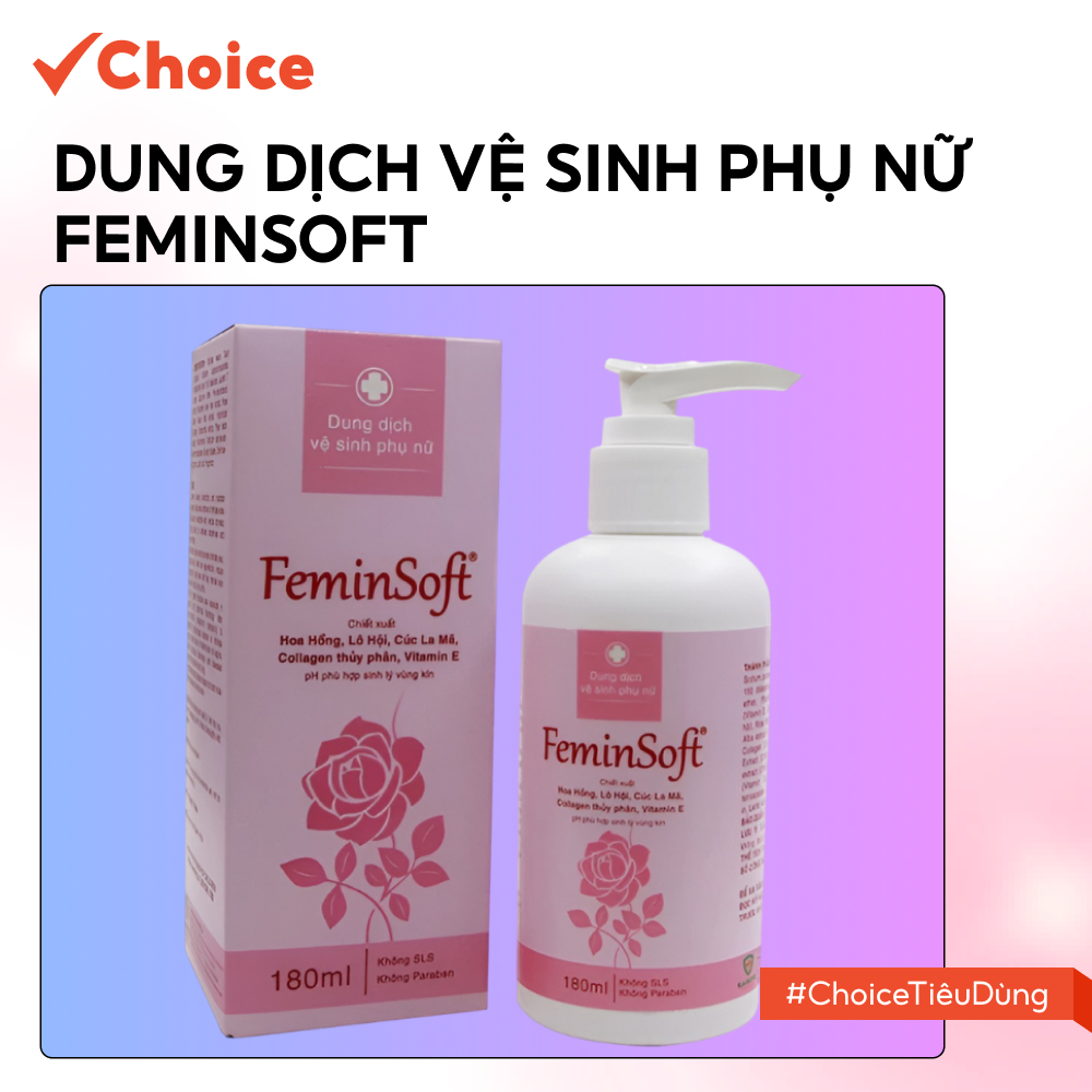 [Choice] Dung dịch vệ sinh phụ nữ Dạ Hương FeminSoft GL-01 Làm hồng, dưỡng ẩm