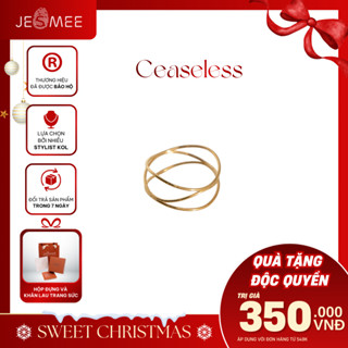  Nhẫn nữ JESMEE nhẫn titan Ceaseless dáng mảnh mạ vàng- R3533 