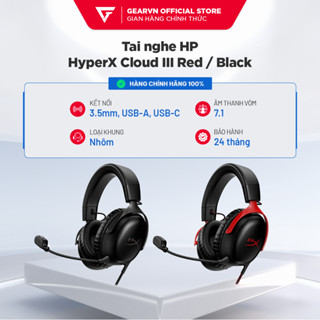  Tai nghe HP HyperX Cloud III Red  Bảo hành 24 tháng  Âm thanh 7.1  Kết nối USB 3.5  