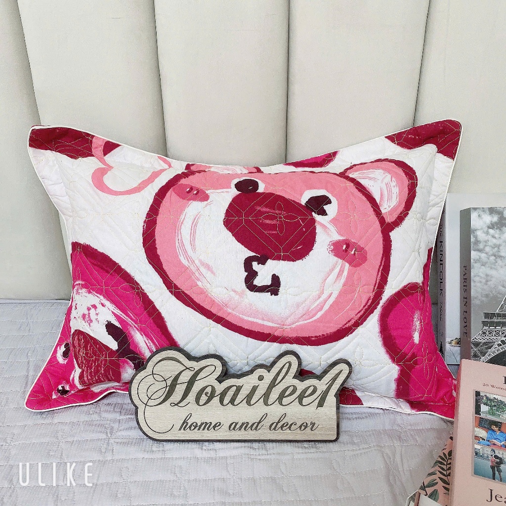 Vỏ gối nằm cottong poly trần bông HOAILEE1 áo gối nằm đầu vỏ gối 45x65 dày dặn nhiều hình được chọn 