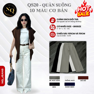  QS20 - Quần Suông Cơ Bản Nhiều Màu Chất Không Giãn Dài 105Cm và 110Cm  NQ_Jeans 