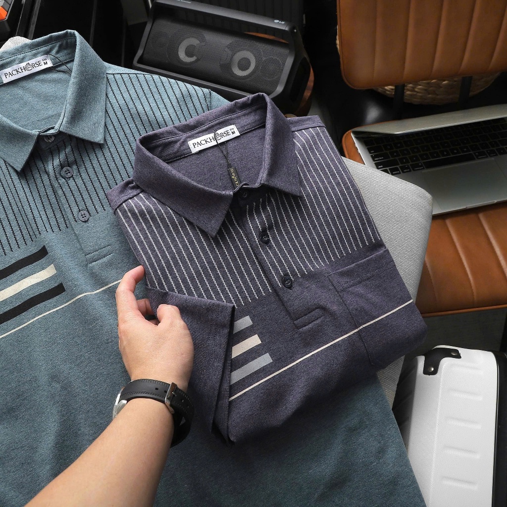 Áo thun polo nam Pack túi Gi thun cotton muối, co giãn 4 chiều - Áo thun nam chất NTstore