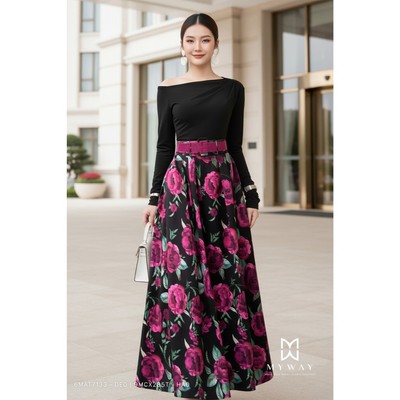 Áo Kiểu Nữ MY WAY Trễ Vai Cotton Sang Trọng 6MAT7133 XL XL+
