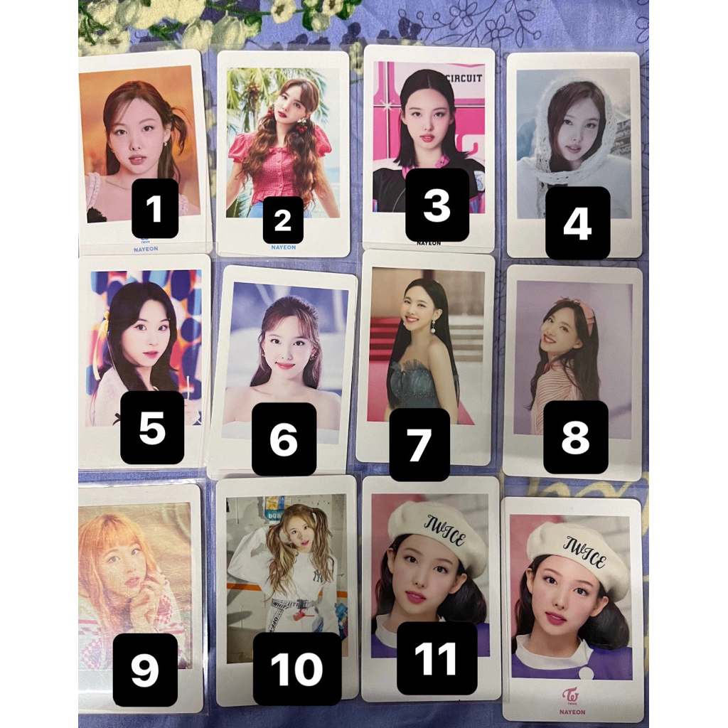 CARD TWICE NAYEON CHAEYOUNG POLA  CHÍNH HÃNG CÁC LOẠI JYP