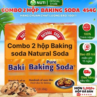  【COMBO 2 HỘP Bột Baking Soda USA Mỹ đa năng bột nở baking soda khử mùi tẩy rửa làm bánh - 454GR 