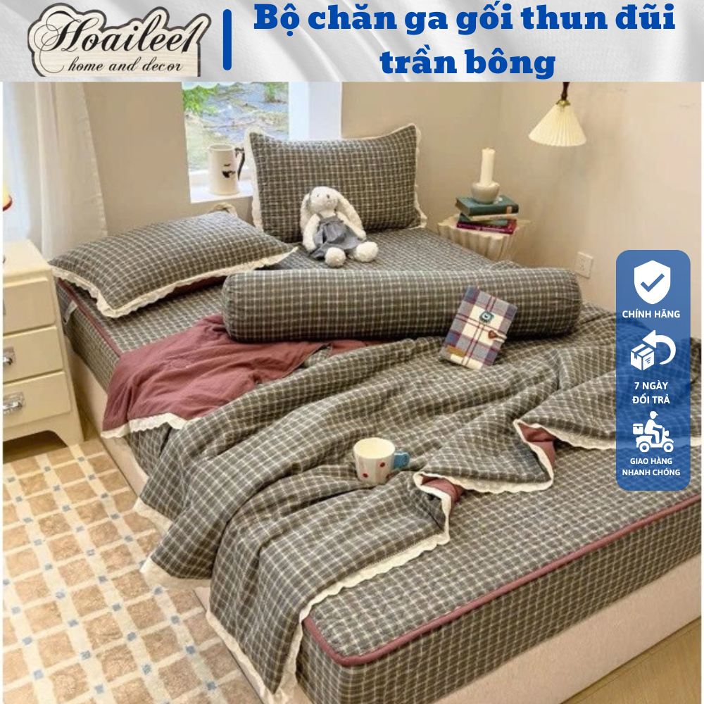 Set 5 món sơ đũi  bao gồm( 1 chăn hè +1 ga trải giường+2 vỏ gối đầu+1 vỏ ôm) đủ size m6 m8 2m2