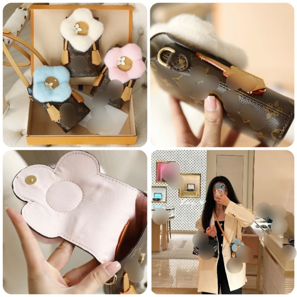 Túi đeo chéo nữ sz10x18cm(vừa ip promax)da thật lông mịn cực xinh