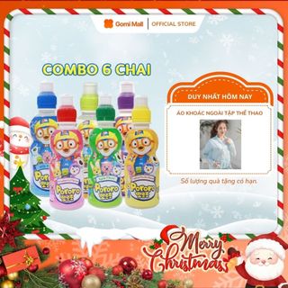   BÉ TỪ 3 TUỔI  Combo 6 Chai Nước uống trái cây PORORO đủ hương vị 235ml 