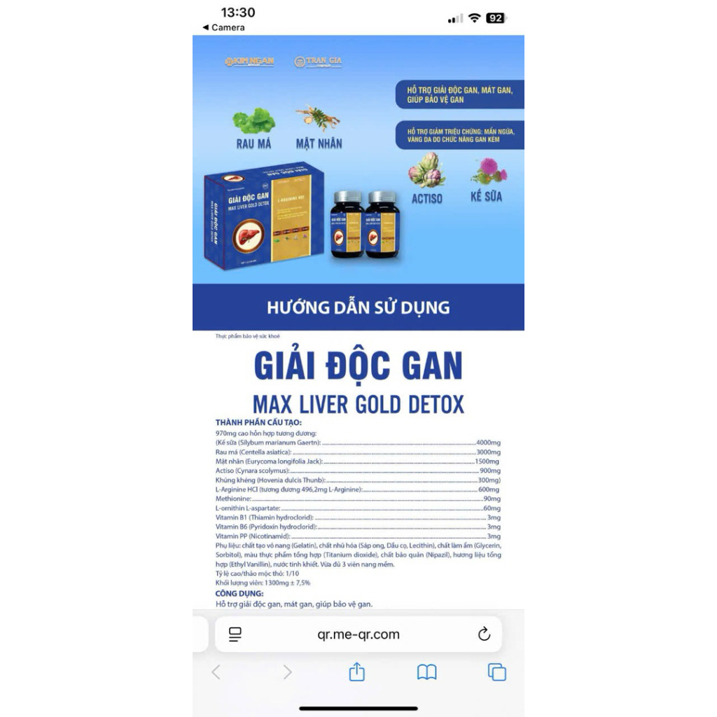 GIẢI ĐỘC GAN MAX LIVER GOLD DETOX