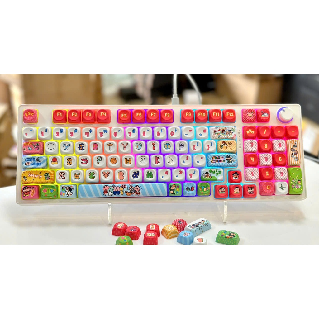 Bàn phím cơ  AG98 có dây, cực đẹp và dễ thương, bàn phím cơ phối keycap siêu dễ thương