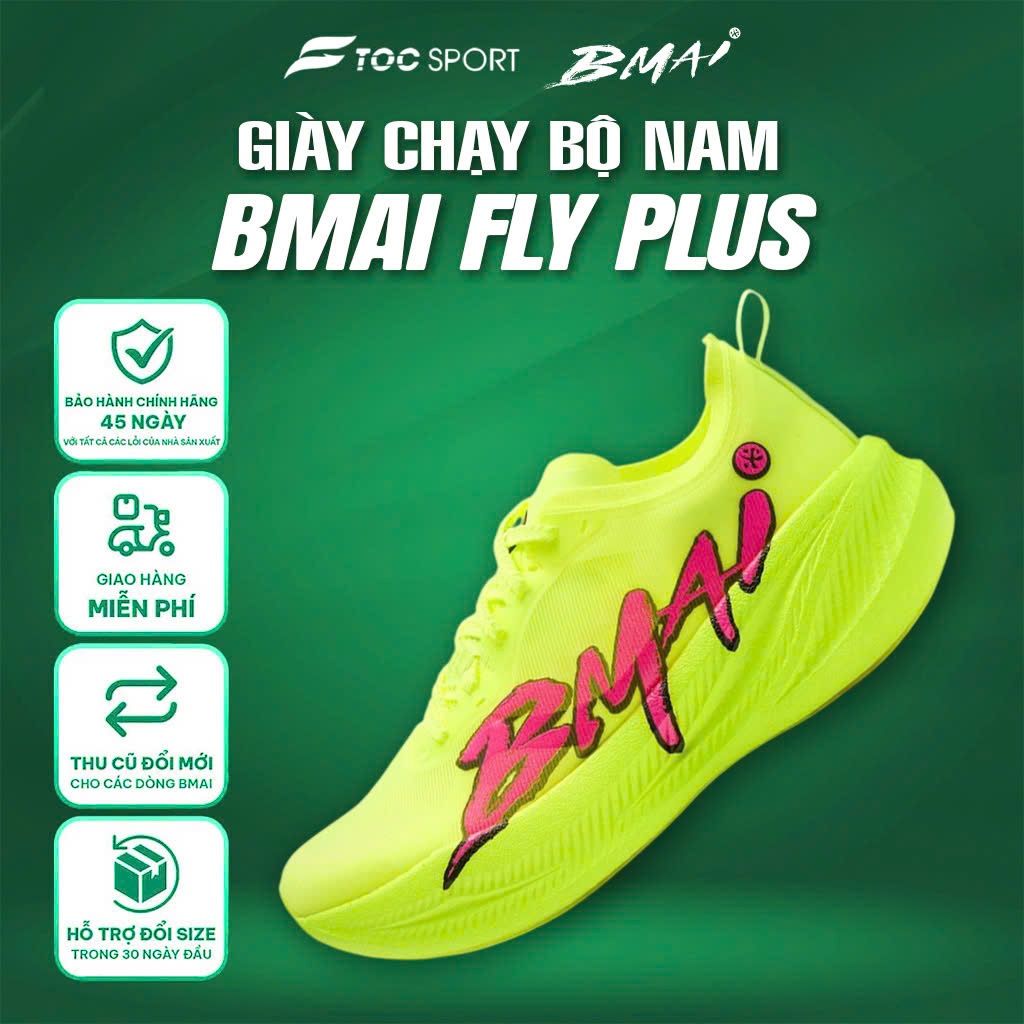 Giày Bmai | Giày Chạy Bộ BMAI Fly Plus - Full Carbon - Hàng Chính Hãng - Giày Tập Luyện Hàng Ngày Và