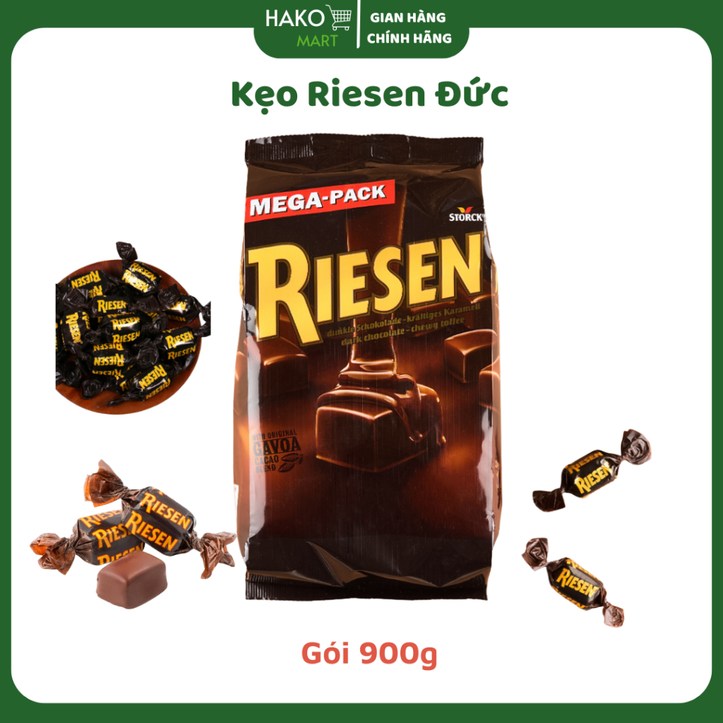 Kẹo Socola Đen Nhân Mềm Riesen Chewy Toffee Đức