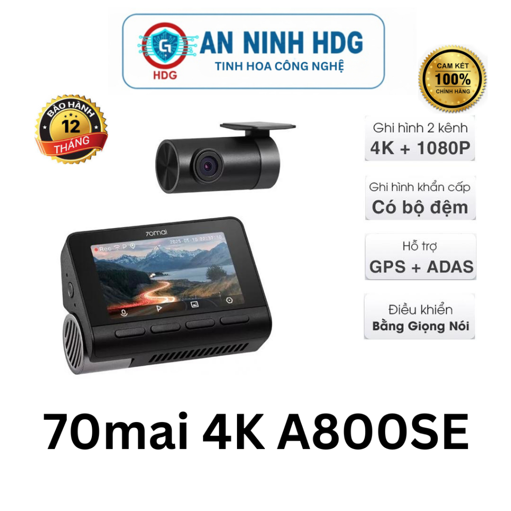 Camera hành trình 4K 70Mai A800SE new 2025 - Hàng chính hãng