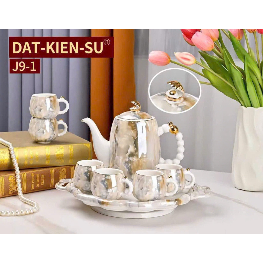 Bộ ấm chén vân đá J9-1