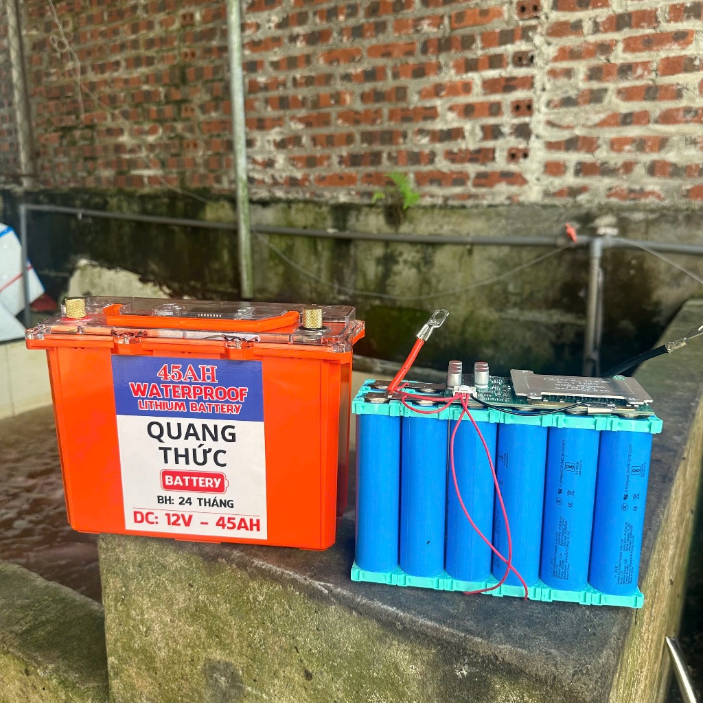 BÌNH KÍCH CÁ 12V 45Ah PIN EVE 33140 – 32140 | MẠCH 4S 200A | CHỐNG CHẬP – CHỐNG NƯỚC | BH 2 NĂM