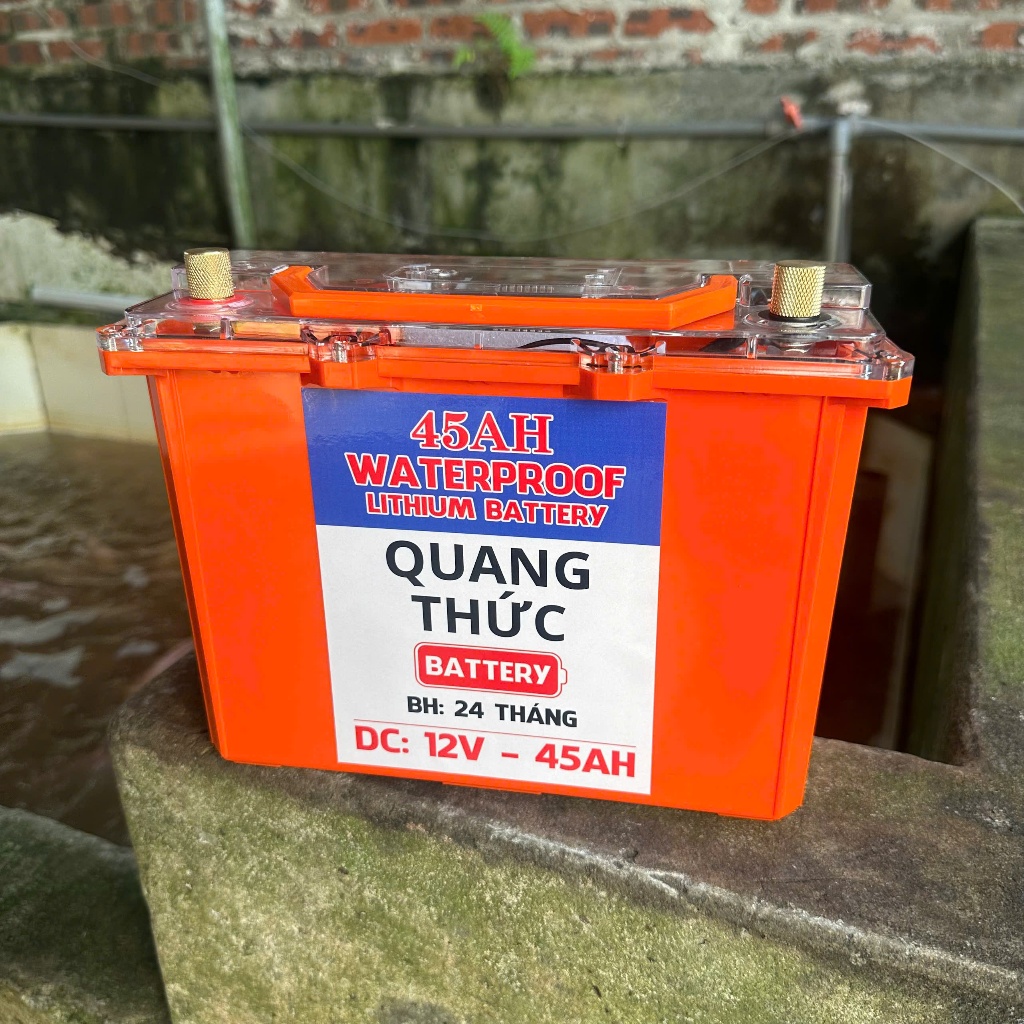 Bình 12v 45ah Pin EVE 33140 Mạch 4S200A Chống Chập Vỏ Hộp Chống Nước BH 2 Năm