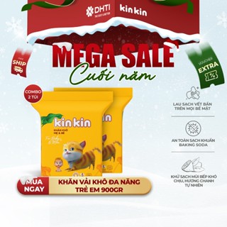  Khăn vải khô đa năng mẹ và bé Kin Kin túi 900gr tiết kiệm cho mẹ an toàn cho bé 