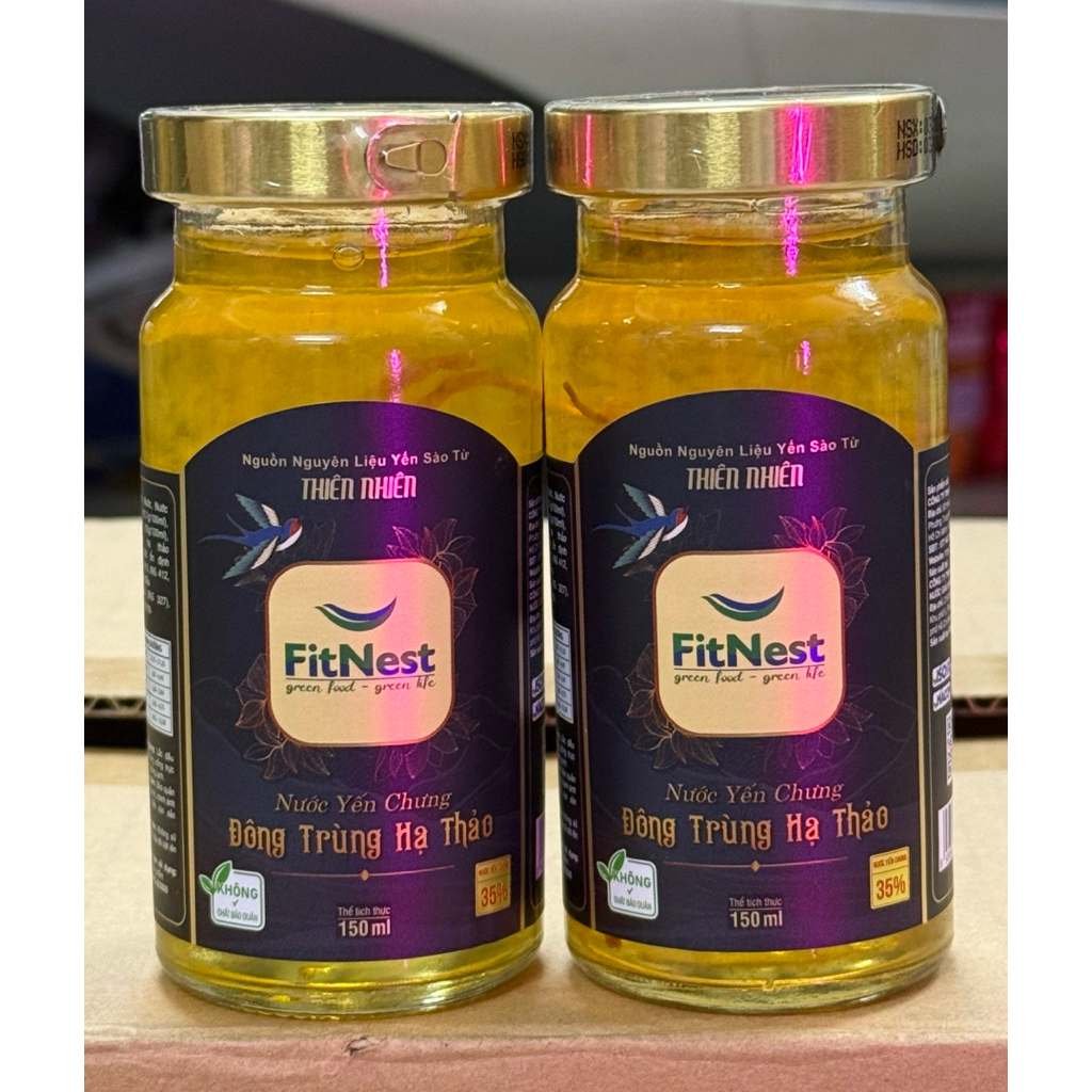 [kèm 1 tăm chỉ nha khoa]COMBO 20 LỌ] FITNEST -YẾN CHƯNG ĐÔNG TRÙNG HẠ THẢO FITNEST 35% (Lọ 150ml)- H