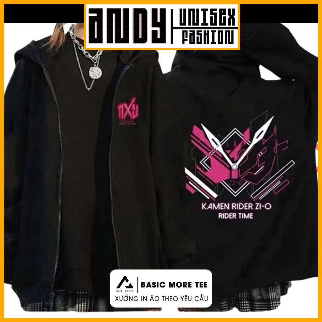BST  Áo Hoodie  áo khoác Kamen Rider Zi-o time