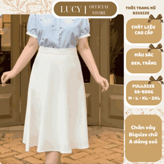  Chân váy Bigsize chữ A dáng xoè che bụng công sở trẻ trung thanh lịch 50-90kg - LUCY Bigsize  CT23-256  