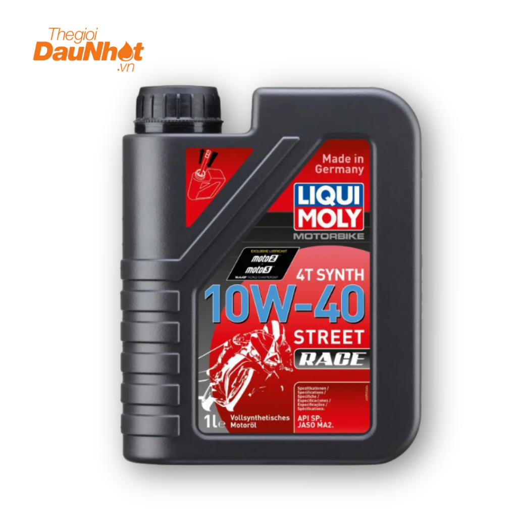 Nhớt Liqui Moly Motorbike 4T Synth 10W-40 Street Race - 20753 - Jaso MA2 và 10w50 street race